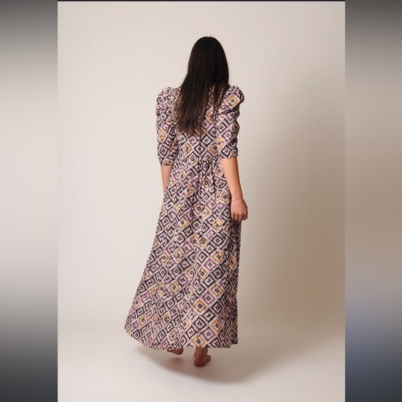 Matta Vayu Diamond Maxi Dress Choco Small - Picture 2 of 8